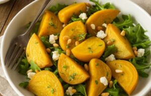 Recept: geroosterde gouden bietensalade