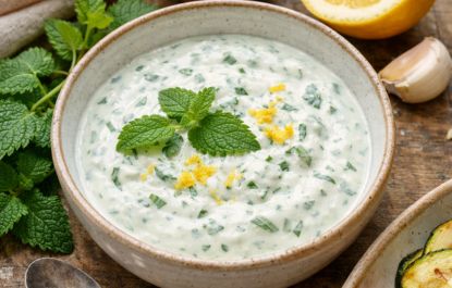 Lees meer over het artikel Frisse citroenmelisse-yoghurtsaus