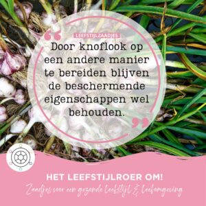 De wilde voedingsstoffen van knoflook