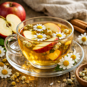 Kamillethee met honing & appel